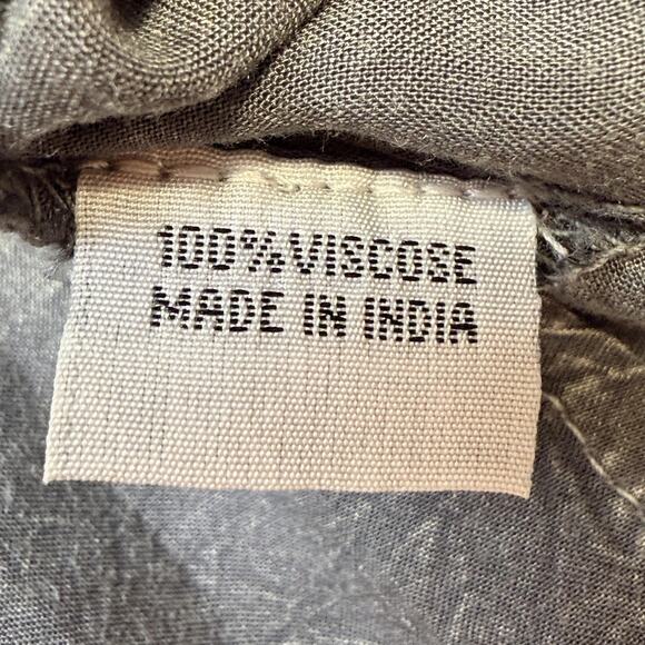 Scully Shirt Womens Medium Gray Western Aztec Embroidered Pearl Snap Long Sleeve - Picture 8 of 9